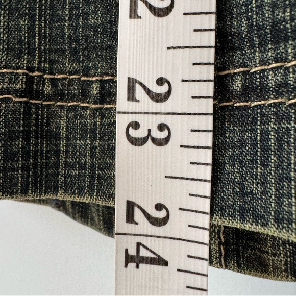 Cydney Mar Denim Jacket with Green & Gold Trim – Size M - Picture 8 of 9